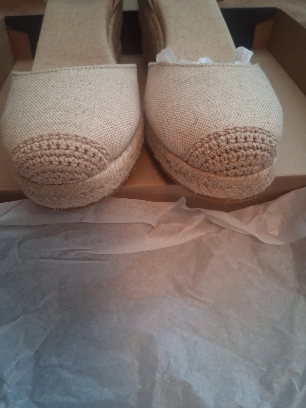 Cole Haan Beige Espadrille Wedge with Metallic Silver Ankle Strap - Picture 10 of 11